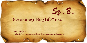 Szemerey Boglárka névjegykártya