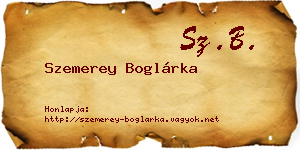 Szemerey Boglárka névjegykártya
